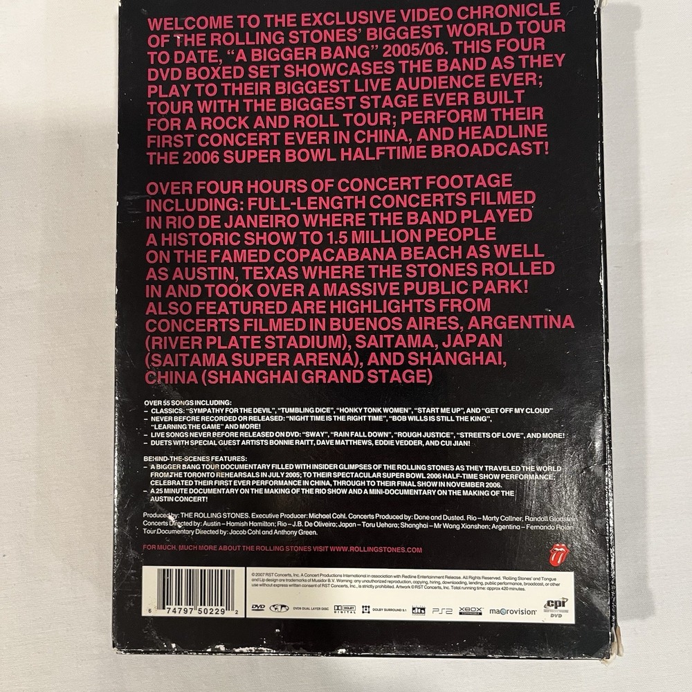The Rolling Stones The Biggest Bang 4-Disc DVD Box Set 2007 Live Concerts - Picture 4 of 8